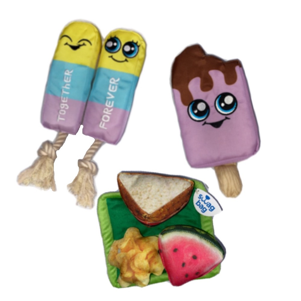 3 pack NWT picnic and popsicles dog toys